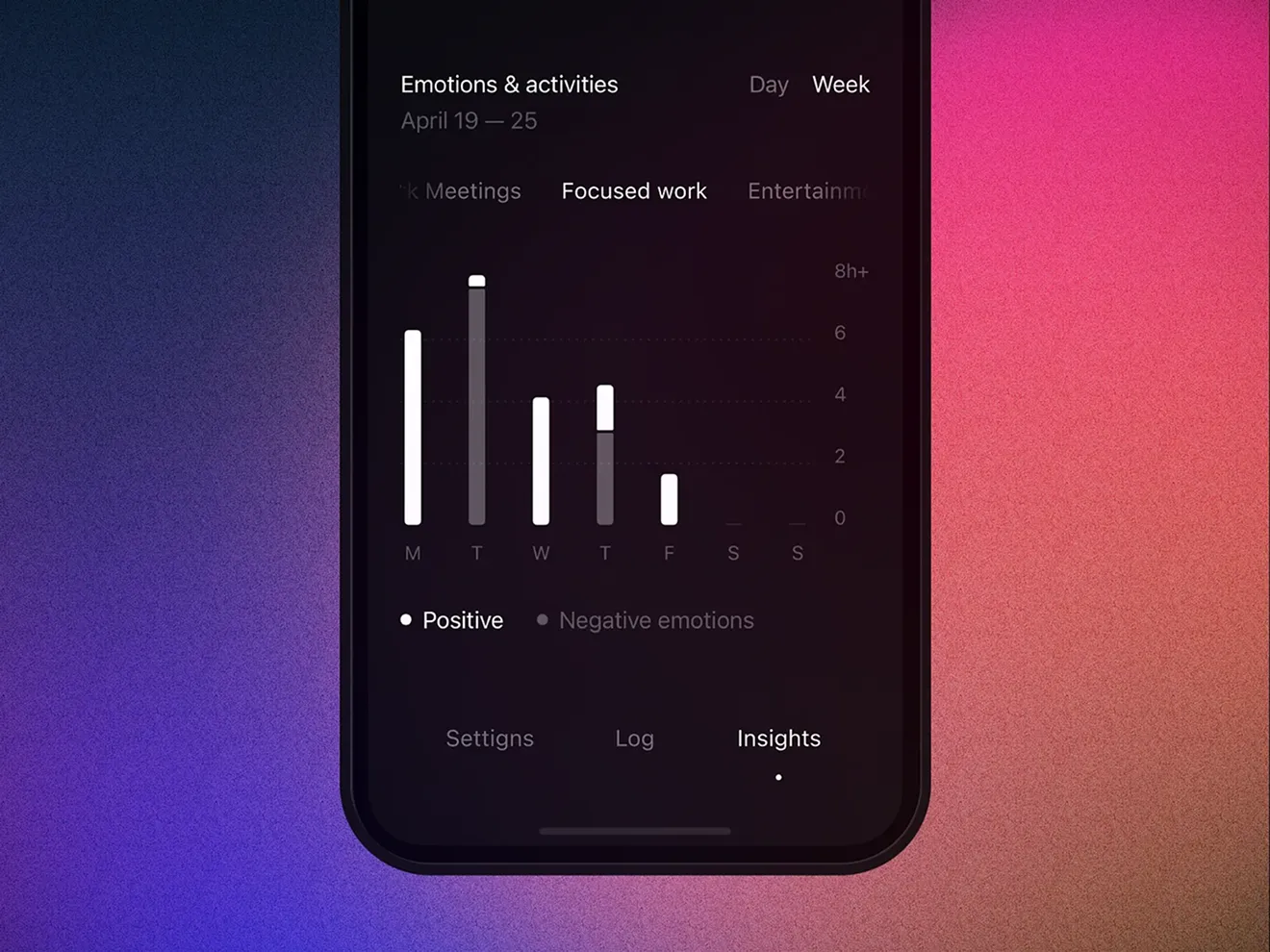 Then app screens on a colored background